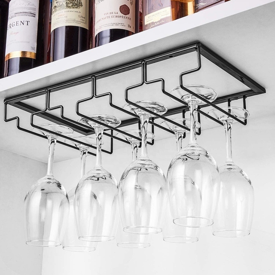 Dailyhome Hanging Holder Wine Glass Rack Goblet Stemware Storage ...