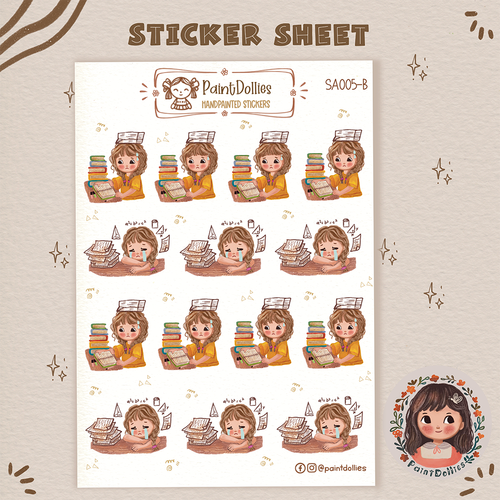 SA005 Cute activity stickers, cramming stickers | Shopee Philippines