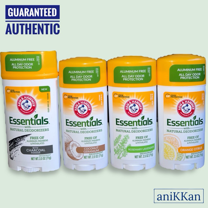 🇺🇸 2.5oz / 71g Arm & Hammer Essentials Deodorant Natural Deodorizer
