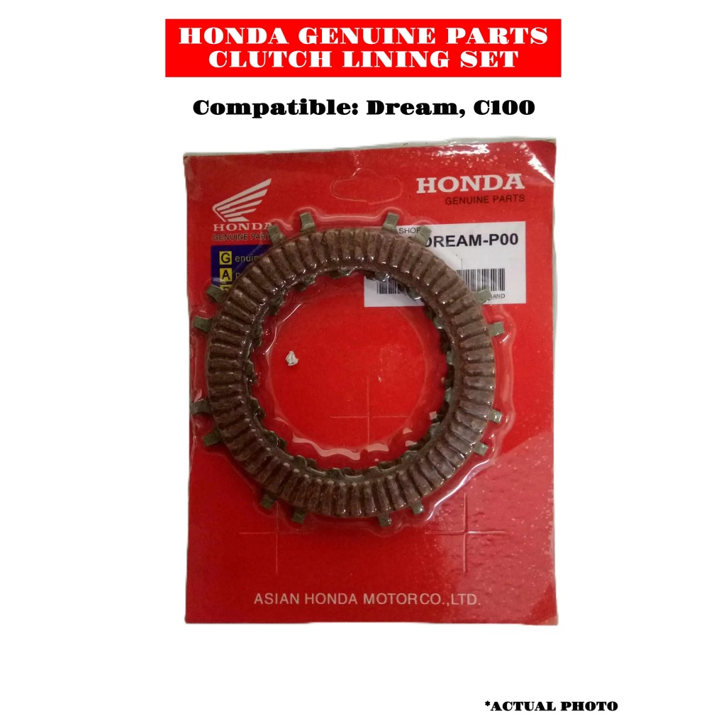 Honda Genuine Parts Clutch Lining Set 3pcs. Compatible: Honda C100 ...