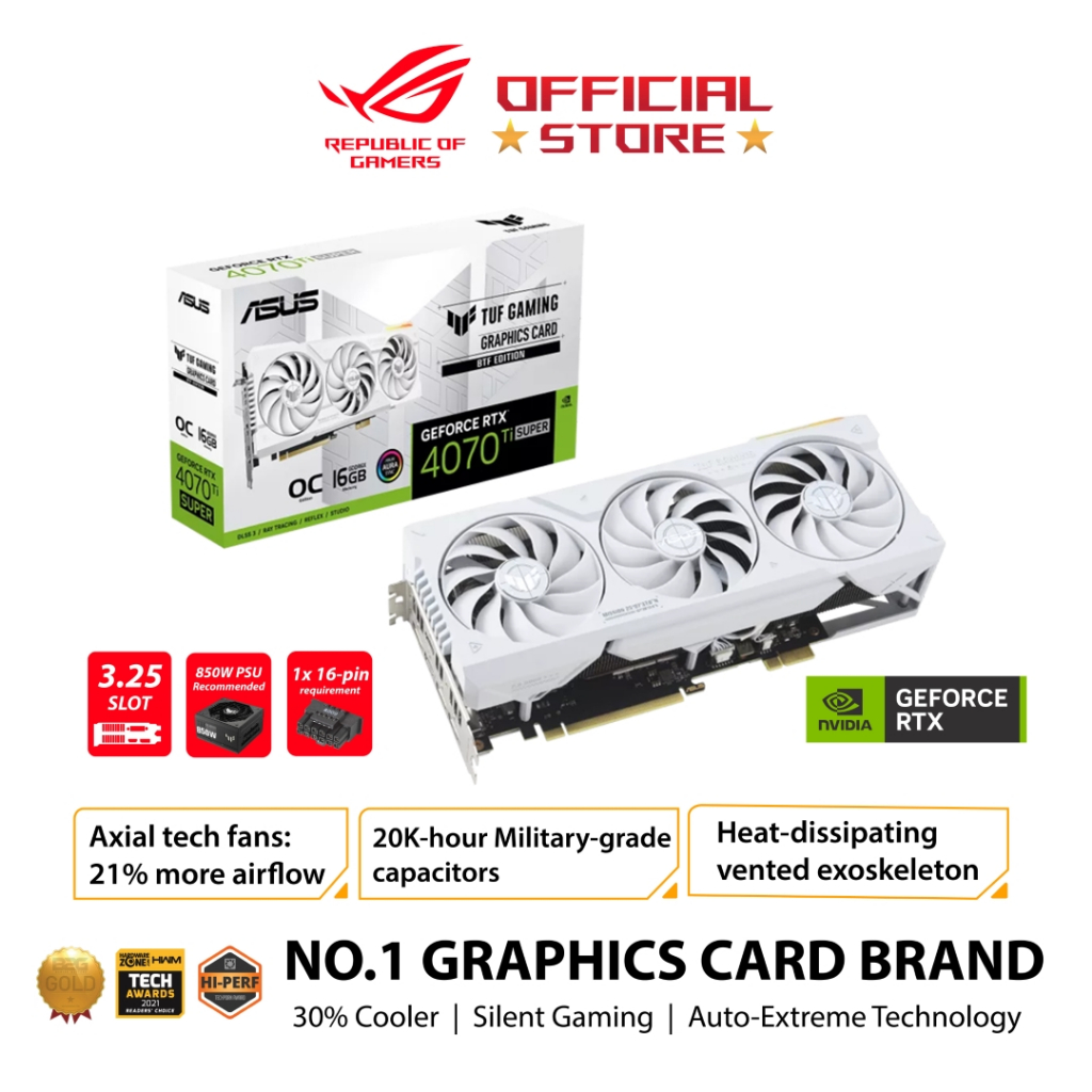Asus TUF Gaming GeForce RTX 4070 Ti SUPER 16GB GDDR6X White OC