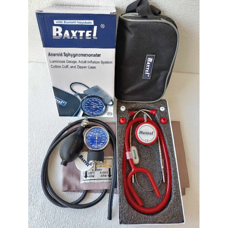 Baxtel Aneroid Sphygmomanometer Blood Pressure Monitor With Red Deluxe