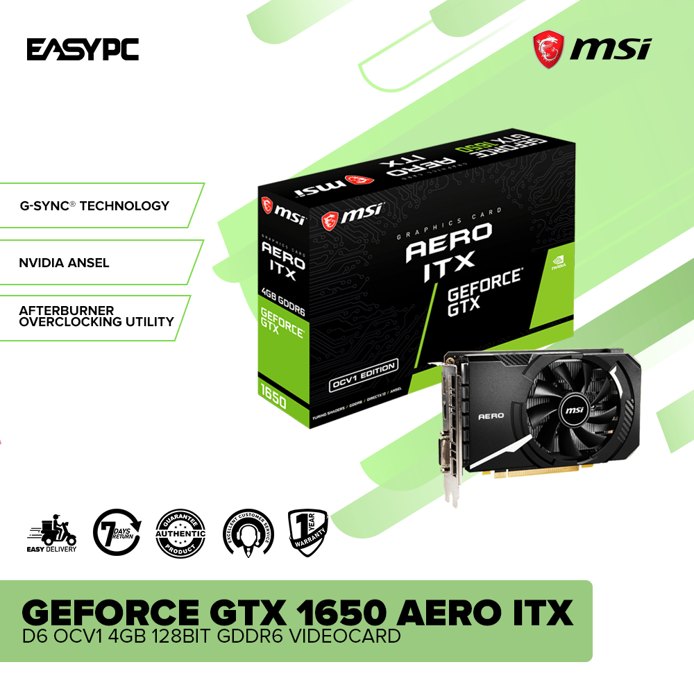 MSI GeForce GTX 1650 D6 AERO ITX 4G OC - PCパーツ