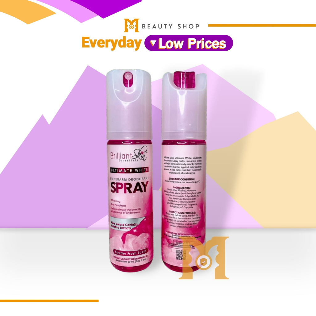 Brilliant Skin Ultimate White Underarm Deodorant Spray Shopee Philippines