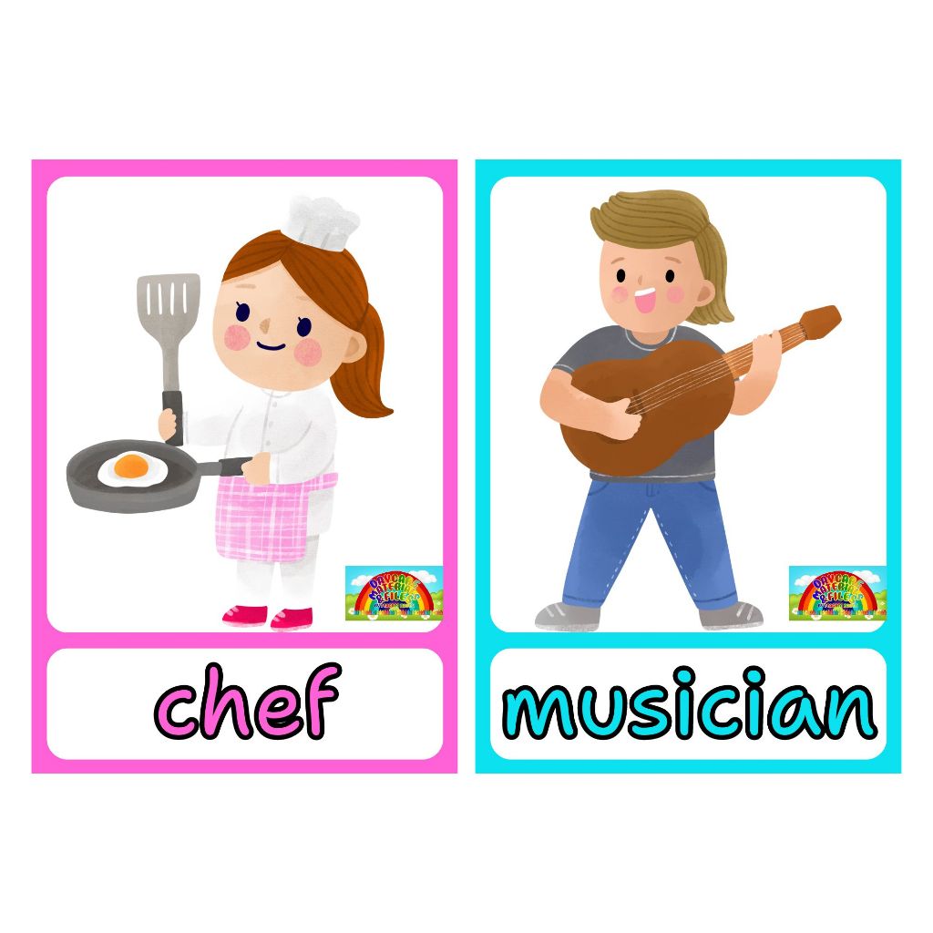 COMMUNITY HELPERS LAMINATED FLASHCARDS | Shopee Philippines