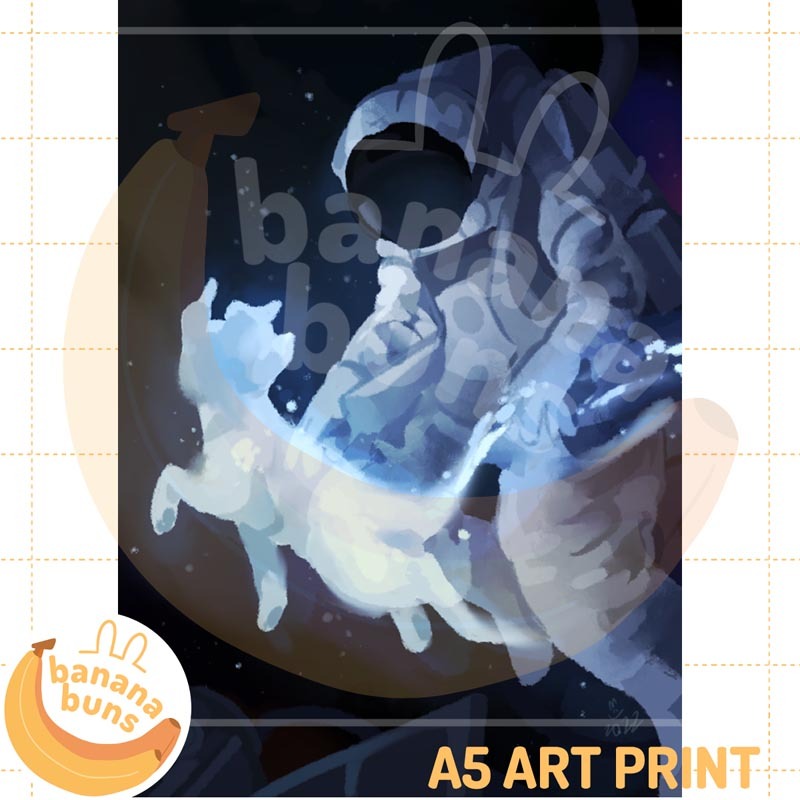 Laika / Space Dog and Astronaut / A5 Art Print | Shopee Philippines