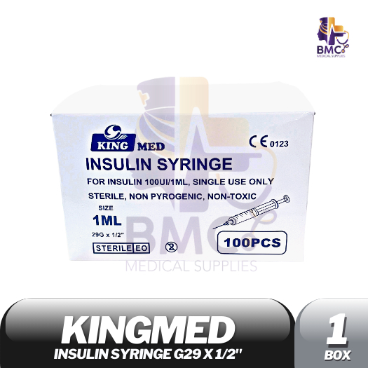 Insulin Syringe (Sterile Single Use Only) 100Pcs | Shopee Philippines