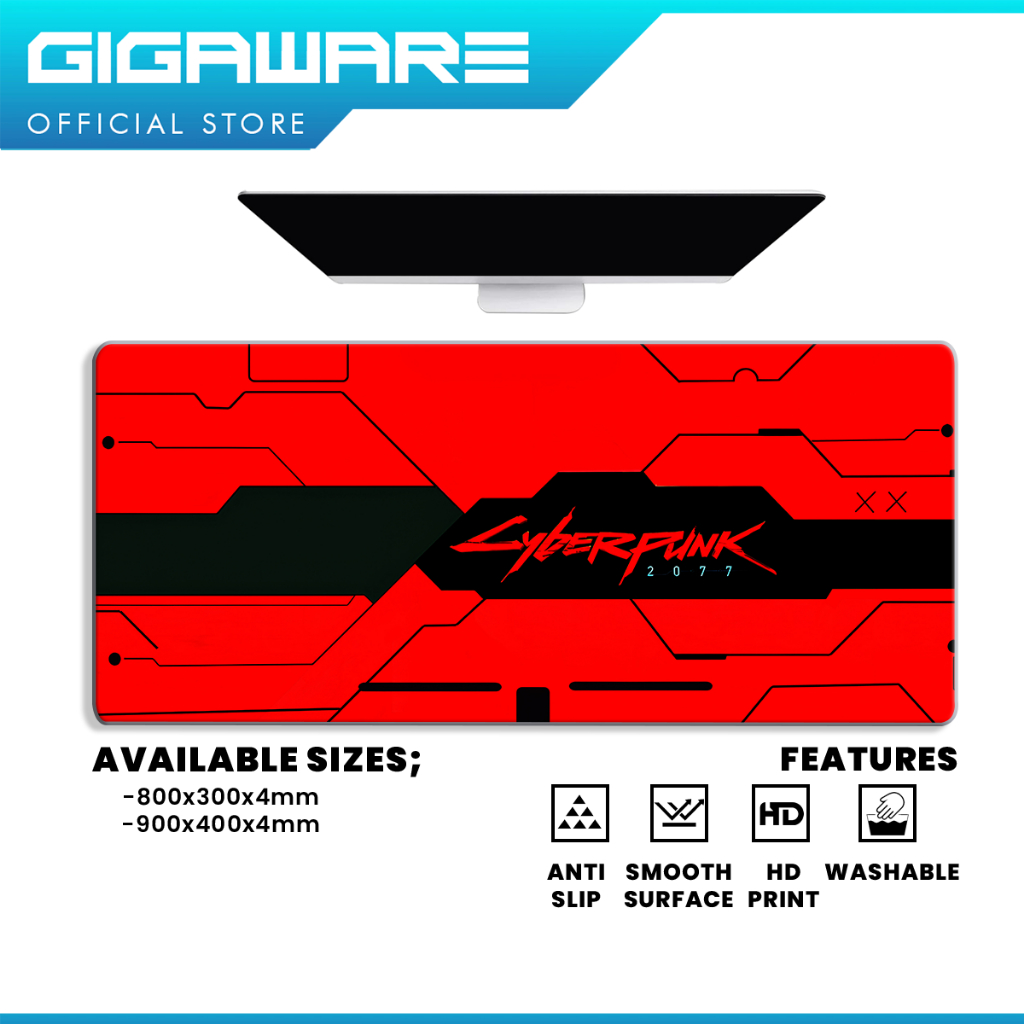 Gigaware Custom Cyberpunk Design Extended Mousepad Deskmat Large Gaming