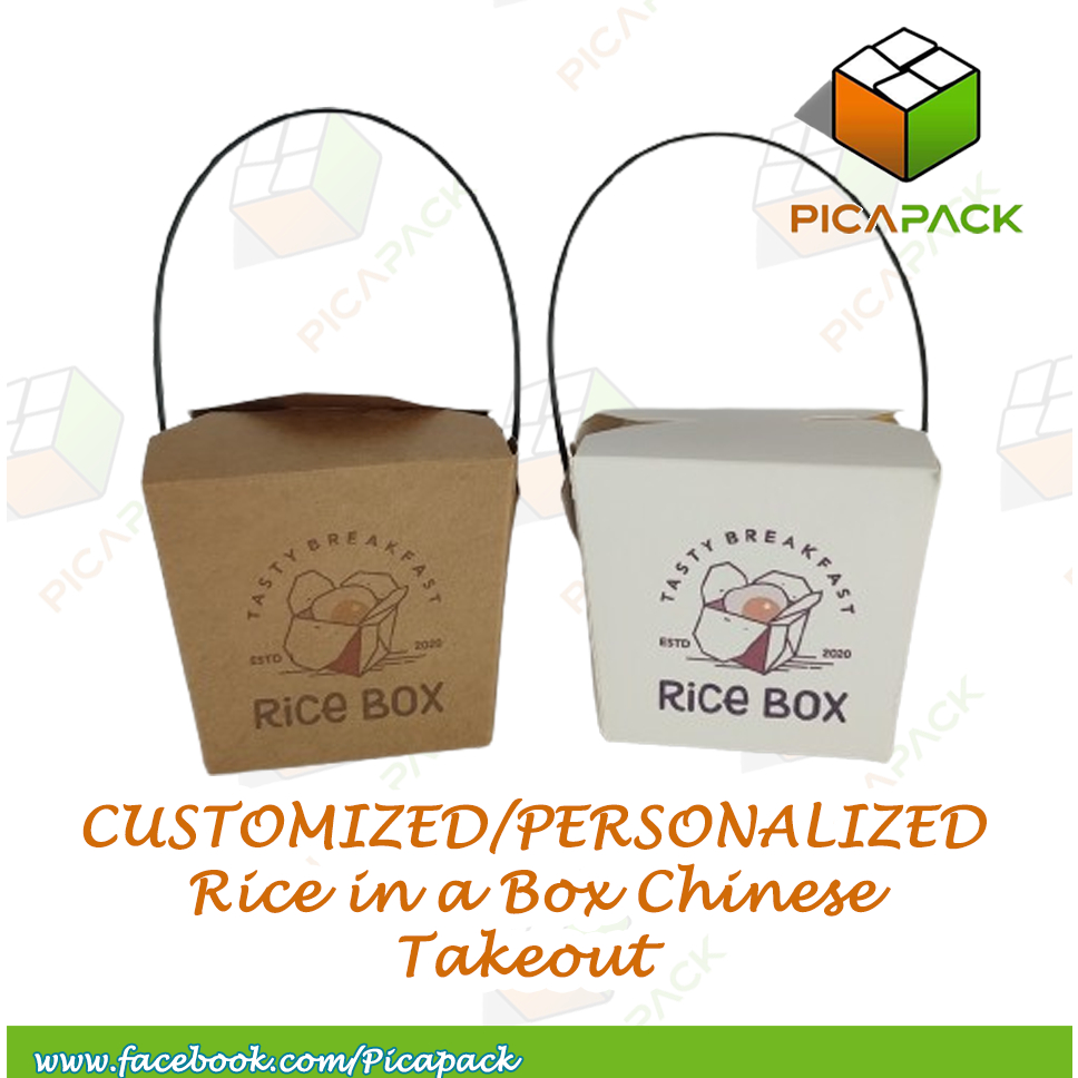 50pcs Customized Rice in a Box Chinese Takeout Direct Print ...