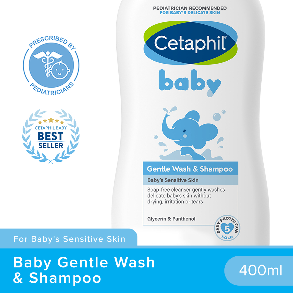 Cetaphil Baby Wash & Shampoo Pump 400ml Baby wash and shampoo | Shopee ...