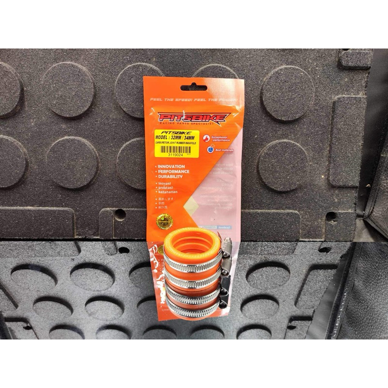 Pitsbike Carburetor Joint Rubber Manifold with clip 32mm 34mm (with ply