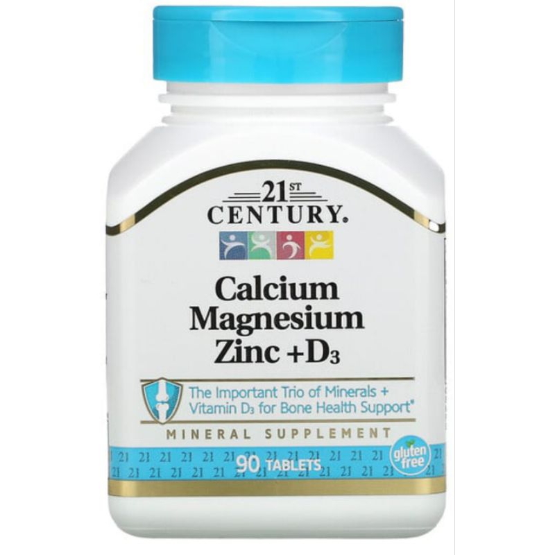 21st century Calcium Magnesium Zinc + D3, 90 Tablets Expired date2026