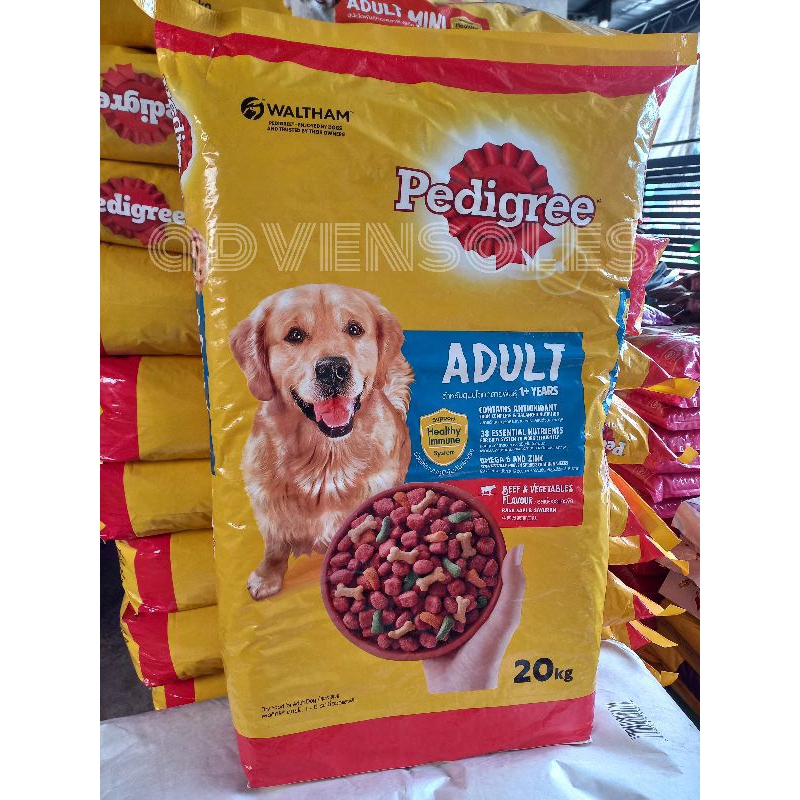 PEDIGREE Adult Dry Dog Food With Real Beef 20kg Bag