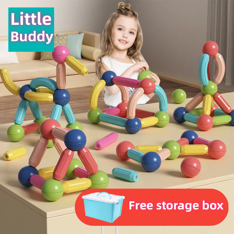 Kids Magnetic Stick Balls Building Block Toys High Quality 3D Geometry ...