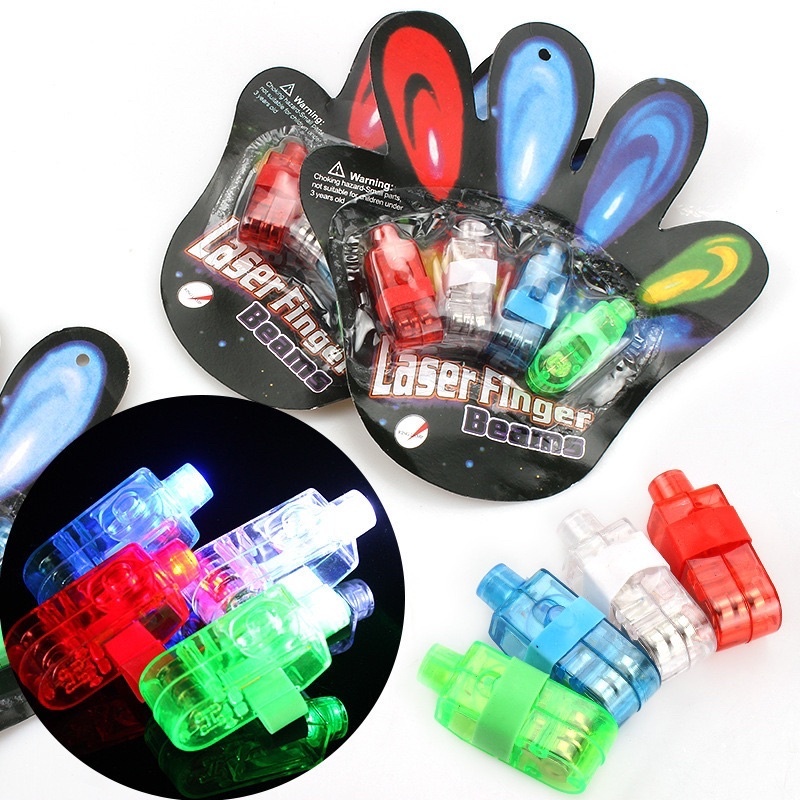 4 Pcs Finger Laser Beam Toy Finger Light Toy for Boys Girls LED Flash ...