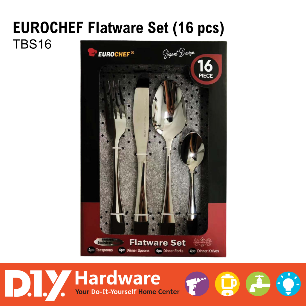 Eurochef Flatware Set TBS16 (16 Pieces) | Shopee Philippines