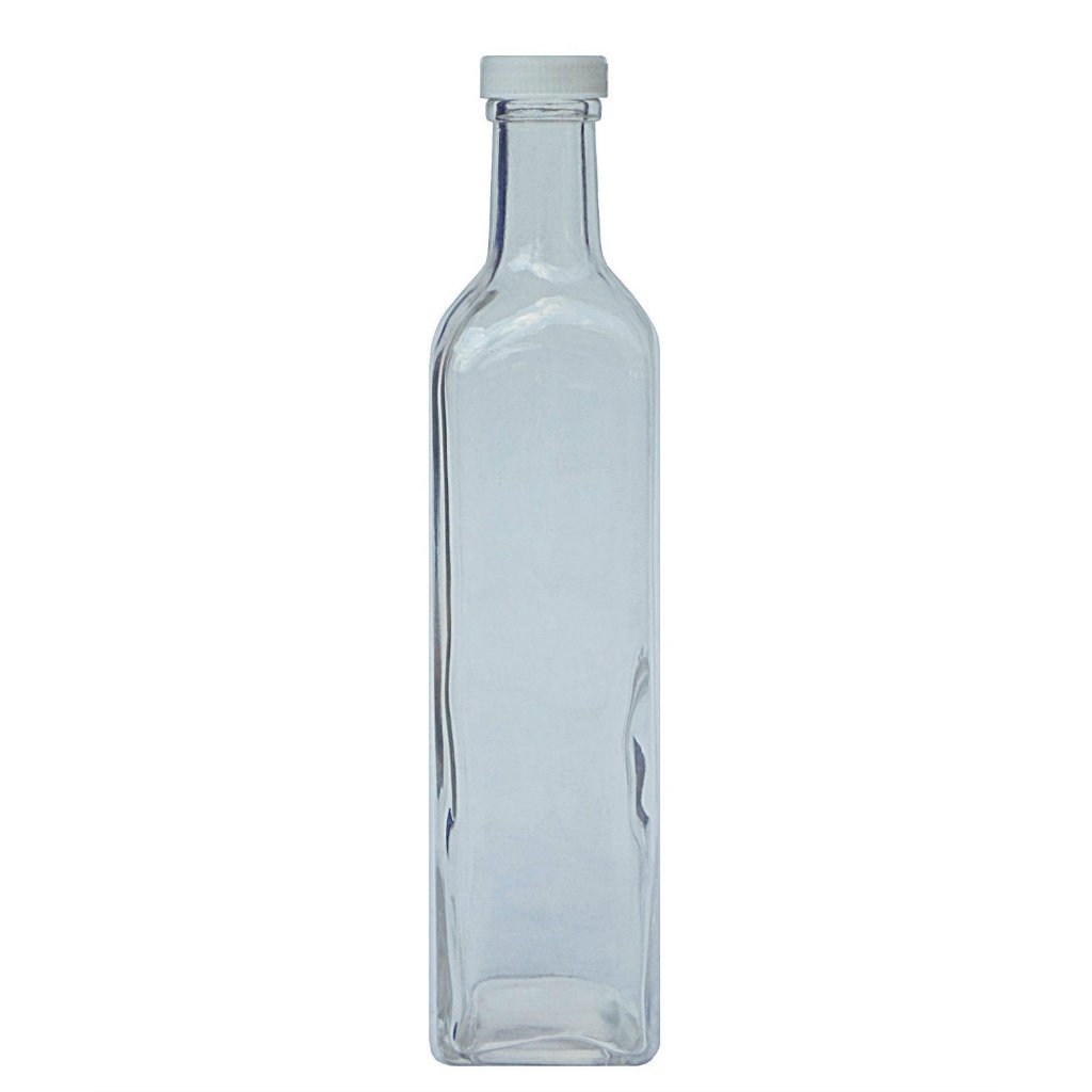 500ml Marasca Square Thick Wall Glass Jar with Plastic Screw Cap ...