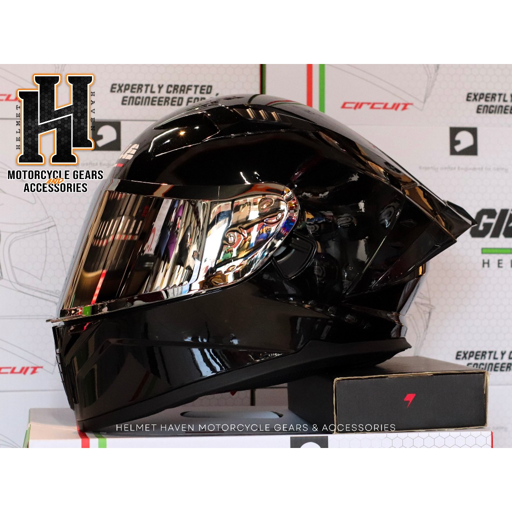 Gille CIRCUIT - Mono Colors Full Face - Dual Visor Motorcycle Helmet ...