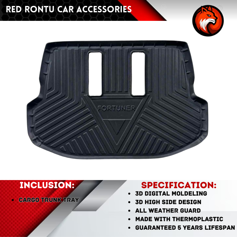 20052024 Toyota Fortuner Cargo Trunk Tray Matting (luggage Tray