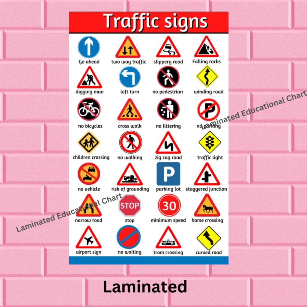 Traffic Signs And Meanings For Kids Road Traffic Signs Matching