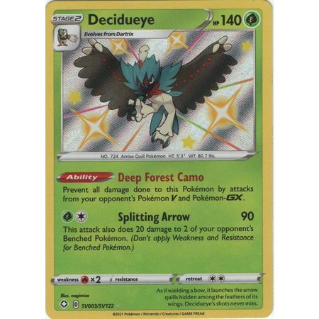 Decidueye - SV3/SV122 - Shiny Rare Shining Fates Singles | Shopee ...