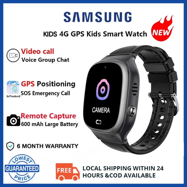 Samsung Smart watch for kids 4G SIM card network video call location Boy Girl Kids smart watch Shopee Philippines