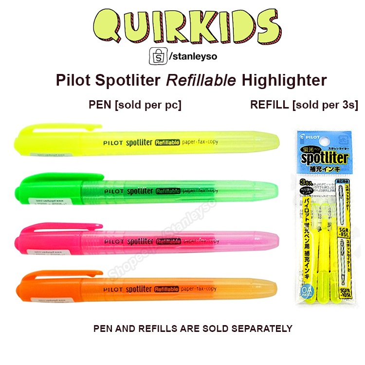 Pilot Spotliter Fluorescent Highlighters - Chisel Tip Orange Markers, Box Of 12