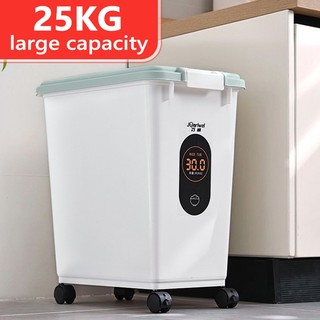 Rice Dispenser 25kg Airtight Cereal Flour Rice Storage Container ...