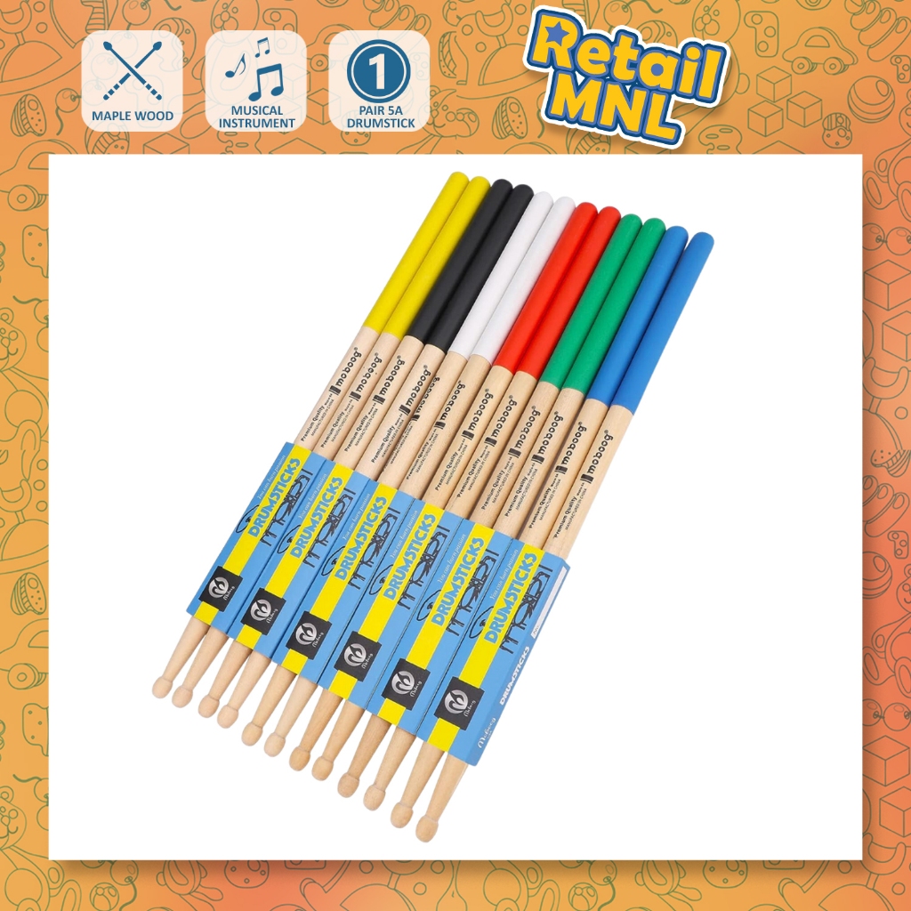 Retailmnl Maple 5A maboo Antislip Maple Drumsticks Drums Accessories