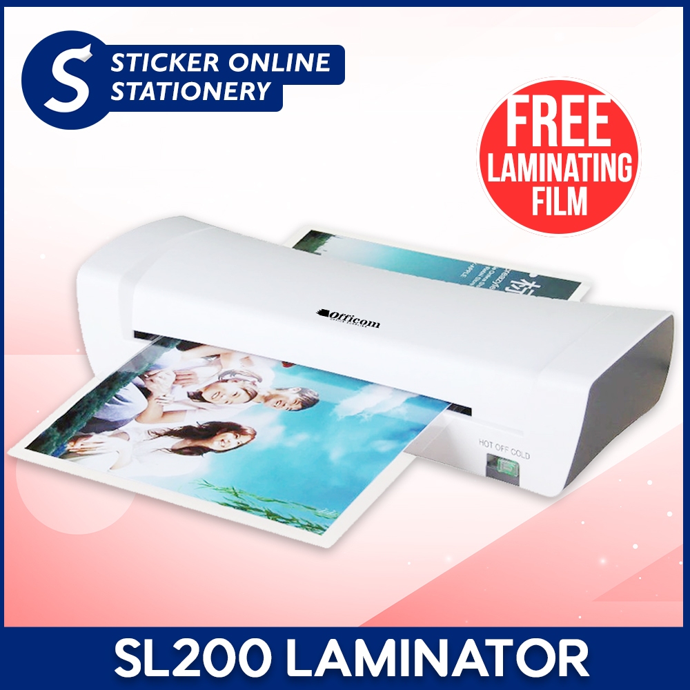 SL200 Laminating Machine A4 (HOT/COLD) Comp Laminator with FREE LAMINATING  FILM | Shopee Philippines