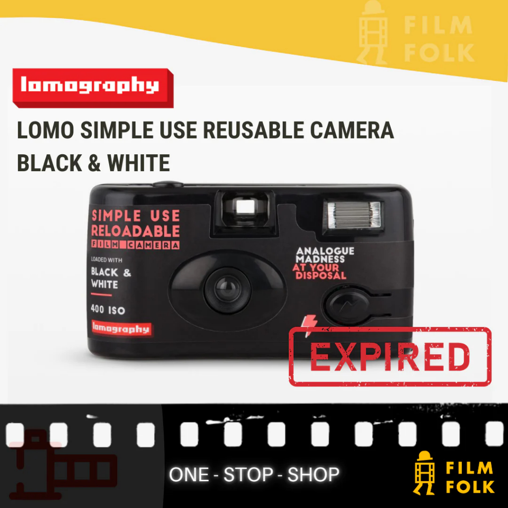 LOMO SIMPLE USE REUSABLE CAMERA 400/36 BLACK & WHITE ( EXPIRED ...