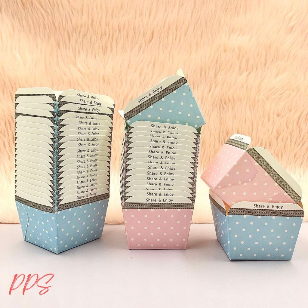 100pcs- Paper Molder Square Ice Cream Cup Design Cupcake Liners Cup ...