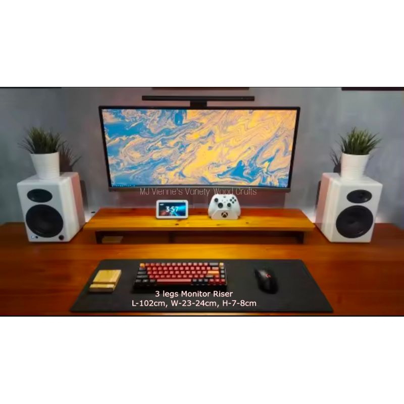 3 Legs Monitor Riser | Monitor Stand| L-102cm X W-22-24cm X H-7-8cm (WE ...
