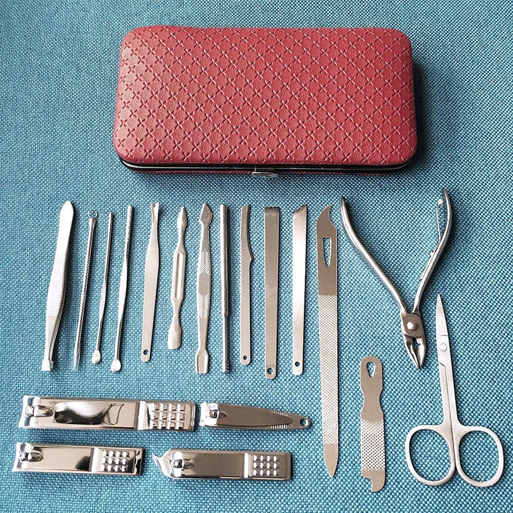 Nail Clippers 19PCS set Professional Stainless Steel Manicure Pedicure ...