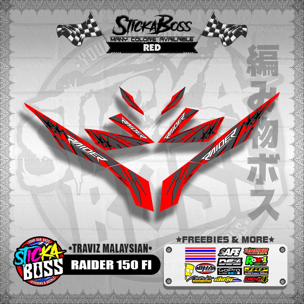 STICKER DECALS for RAIDER 150 FI (RFITRMA) By STICKABOSS (SOFIE ...
