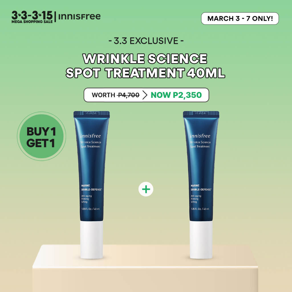 (3.3 EXCLUSIVE) 1+1 innisfree Wrinkle Science Spot Treatment 40ml (Anti ...