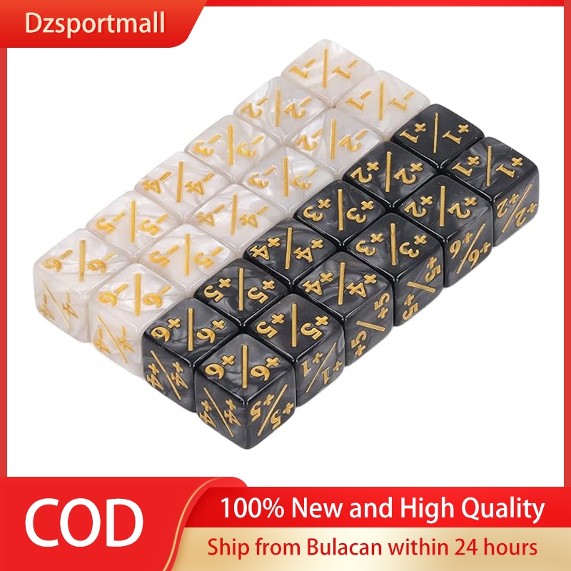 10Pcs Dice Counters Acrylic Dice Plus Minus Dice Pearl Pattern Funny ...