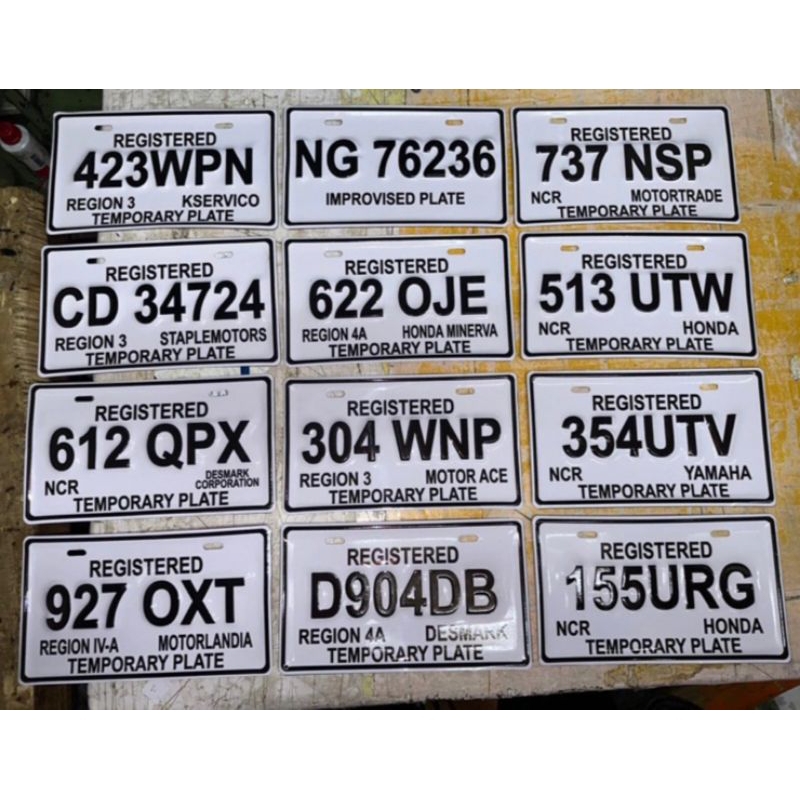 GALVANIZE METAL EMBOSS PLATE NUMBER NEW PLATE DESIGN 2023 and COLOR