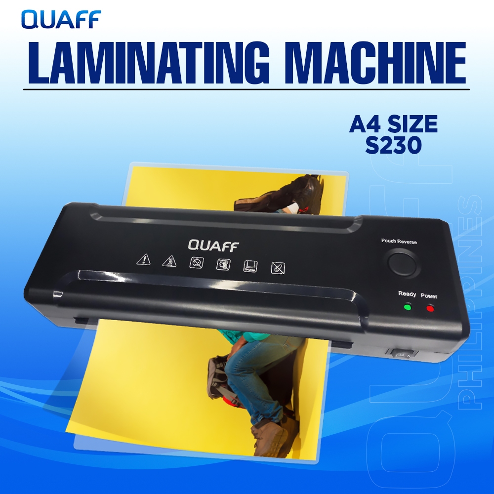 Quaff S230 Black Laminator A4 Size Hot And Cold Laminating Machine