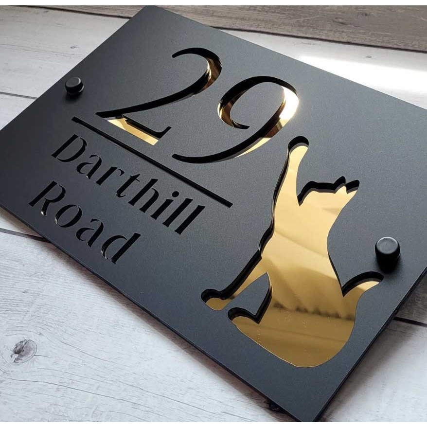 Laser Cut House Address House Number Plate Home Address Signage ...