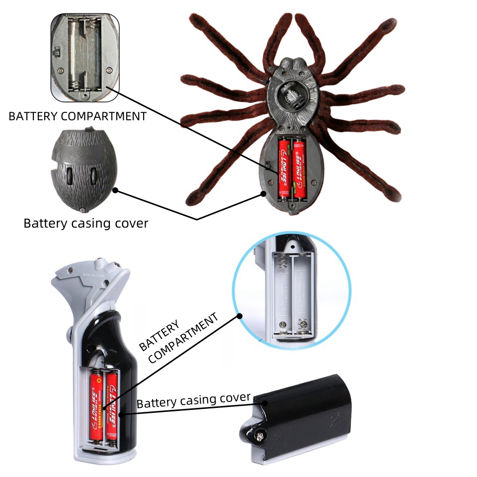 Spider Remote Control Toy Fun Crawling Soft Hair Spider Infrared Remote ...