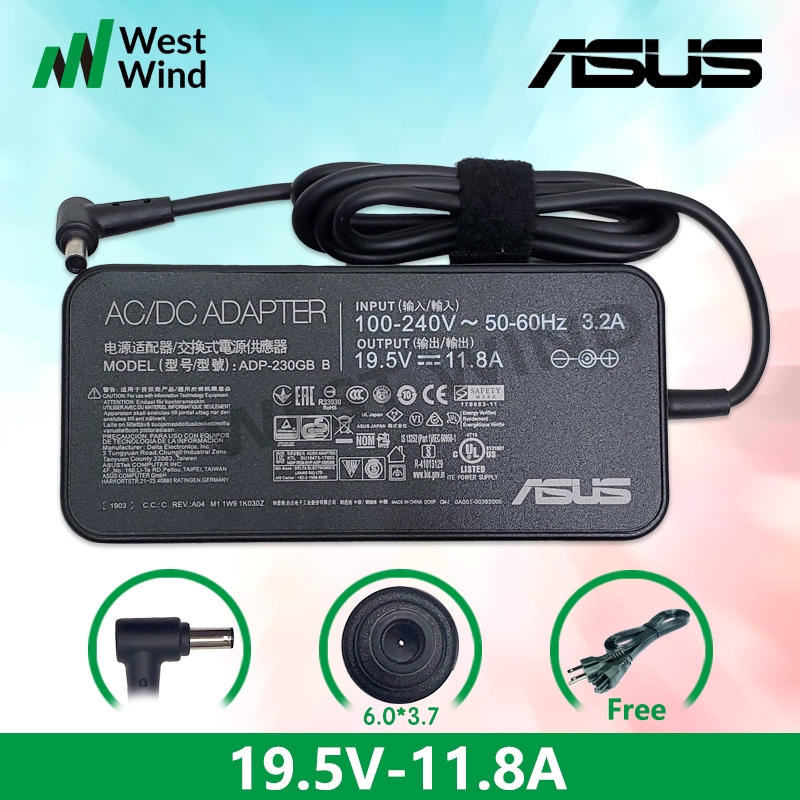 Asus Laptop Charger 19.5V 11.8A ROG Zephyrus S GX701GX GX701GV GX701GW ...