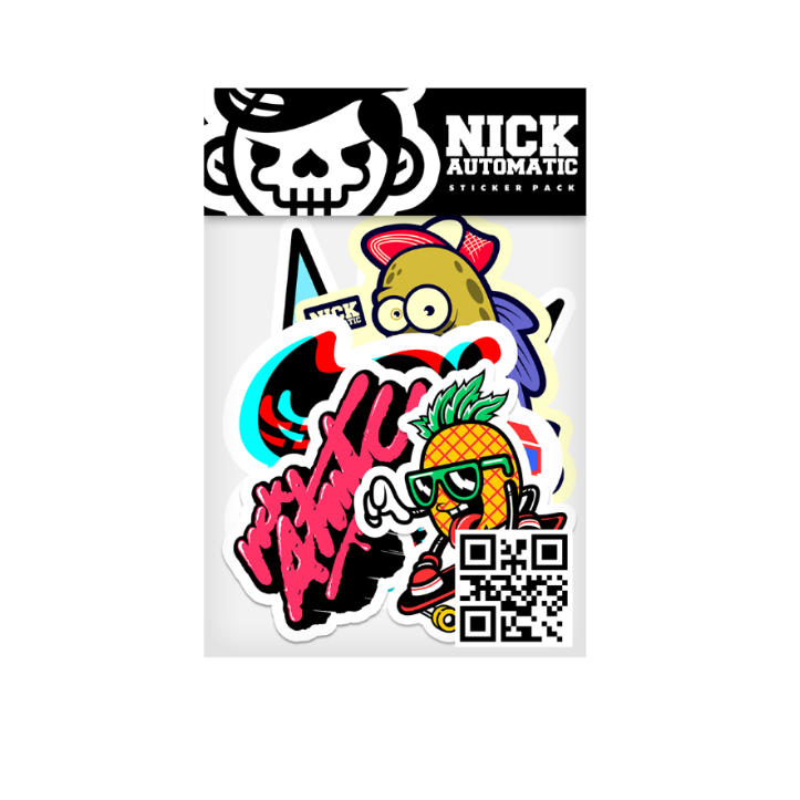 10PCS NICK AUTOMATIC STICKER PACK VINYL WATERPROOF STICKER | Shopee ...