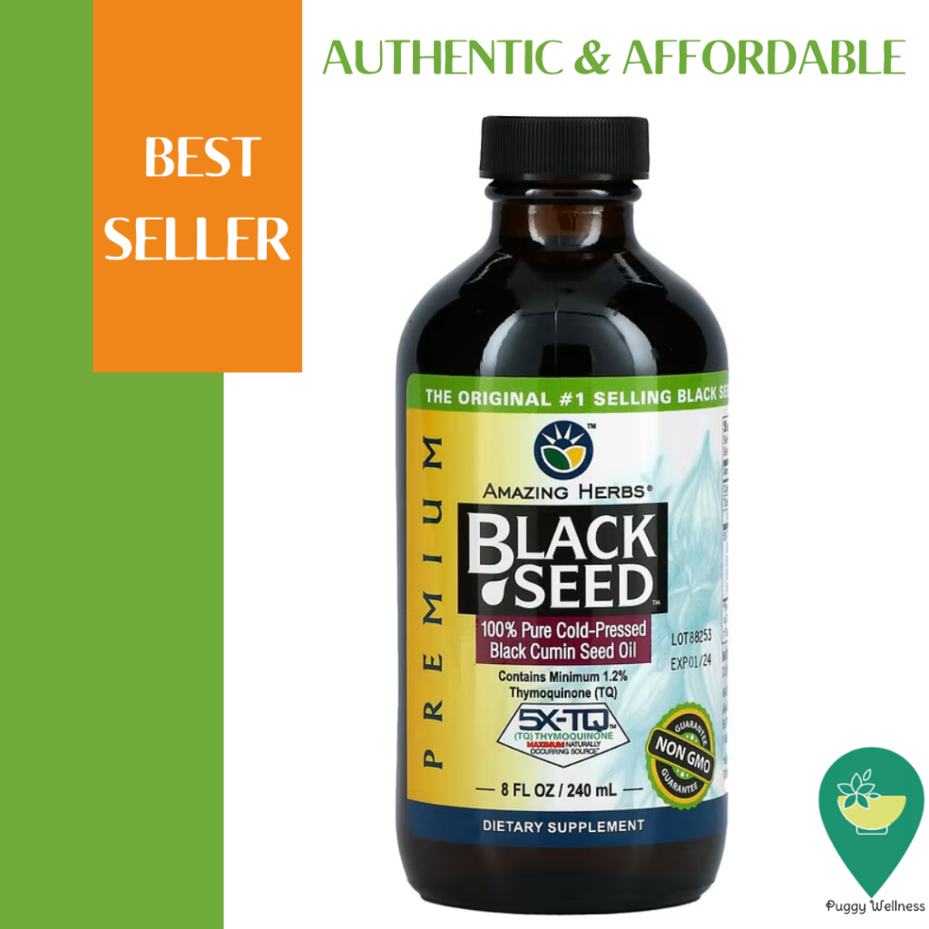 Amazing Herbs Black Seed 100 Pure ColdPressed Black Cumin Seed Oil