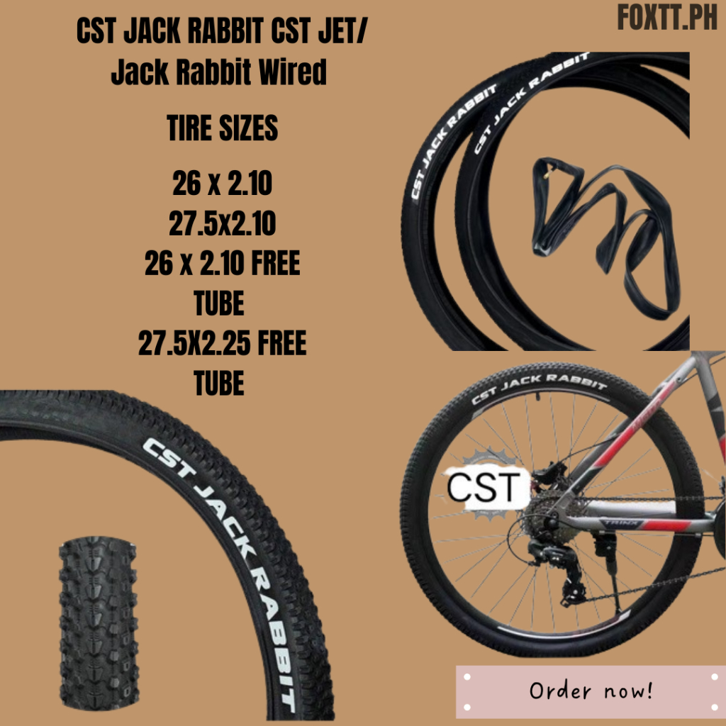 CST JACK RABBIT CST jet/ Jack Rabbit Wired 26 x 2.10 / 27.5 x 2.25 MTB ...
