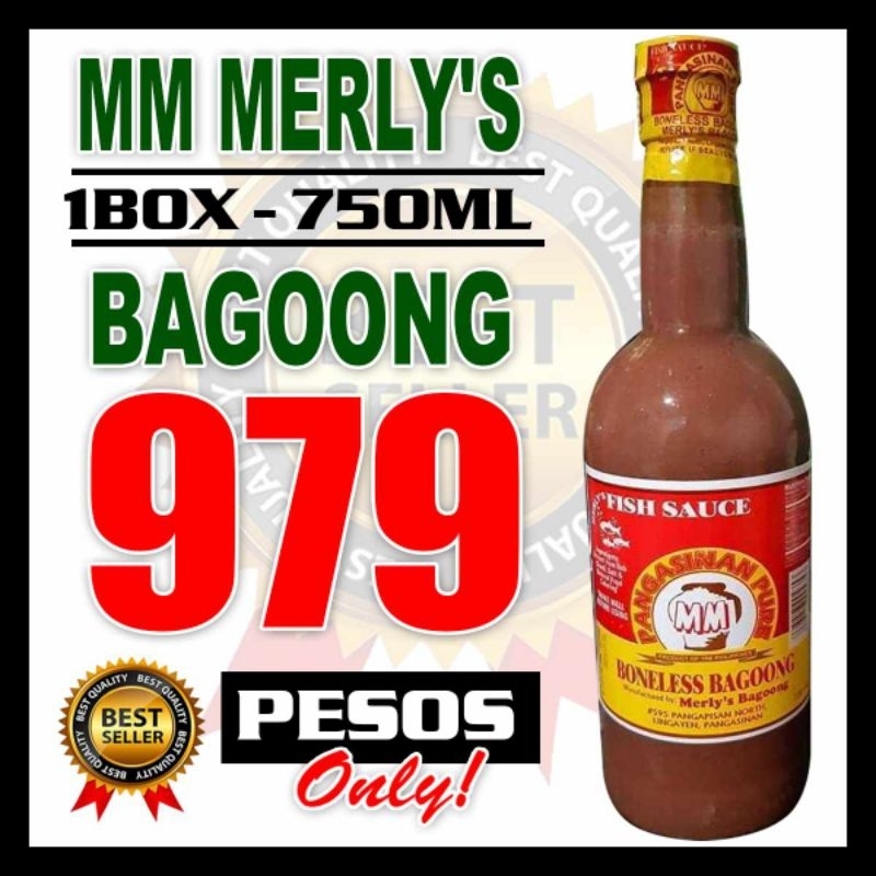 Pangasinan MM MERLYS Original Boneless Bagoong 750ML ( 1Box-12Pcs ...