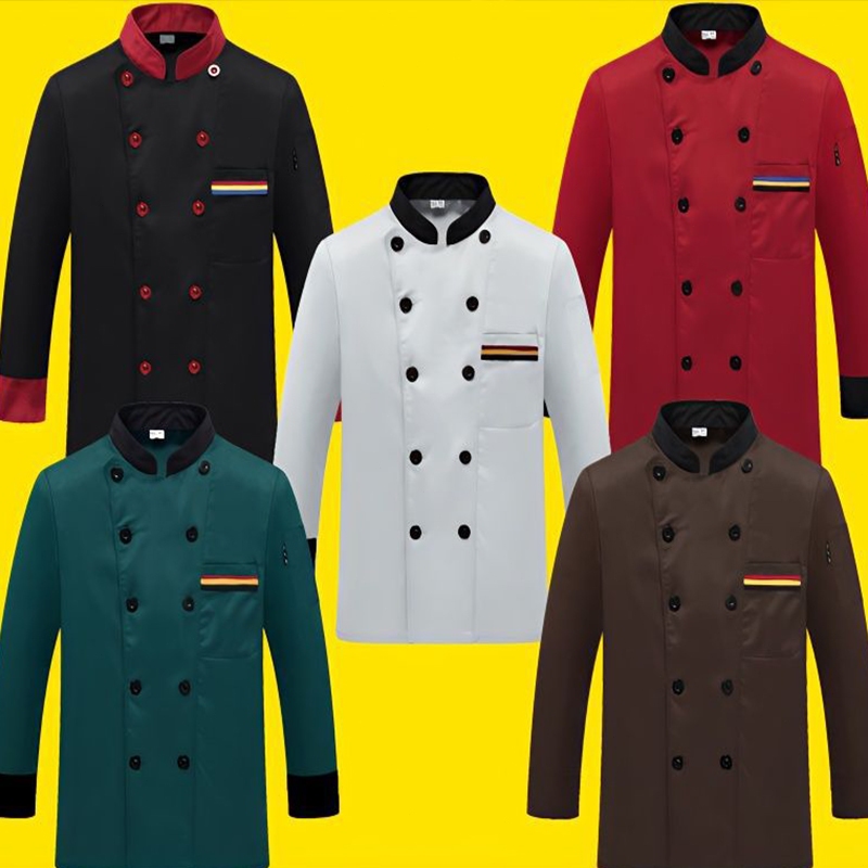 Chef Uniform for Men Cotton Chefs Cloths Catering Uniform Waiter Chef ...