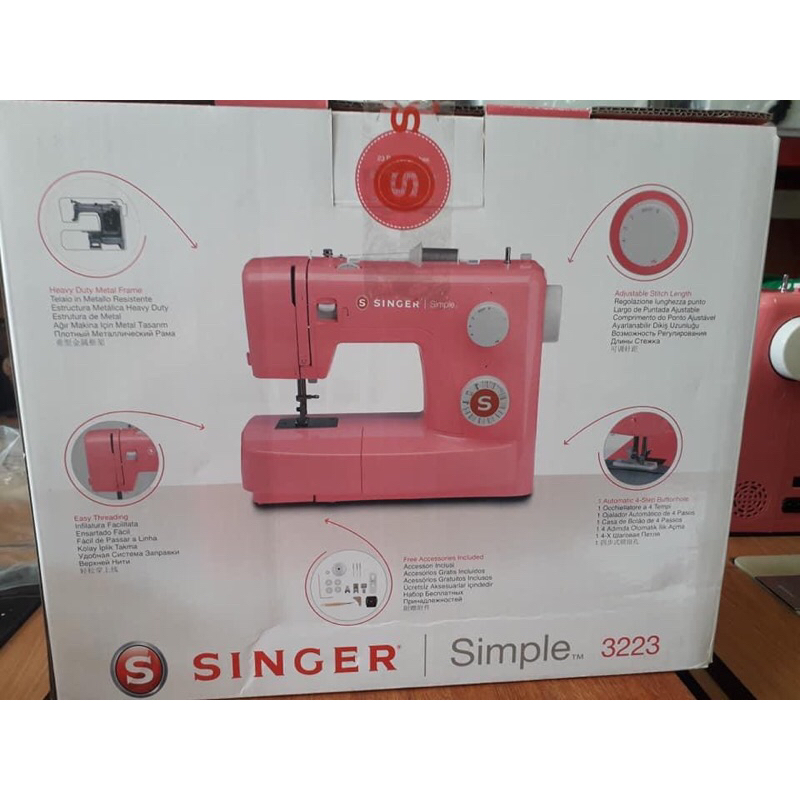 Singer 3223 Pink Portable Sewing Machine with 23 stitches. FREE SERVICE