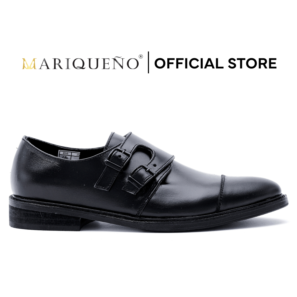 SANTIAGO Double Monkstrap Oxford Black Shopee Philippines