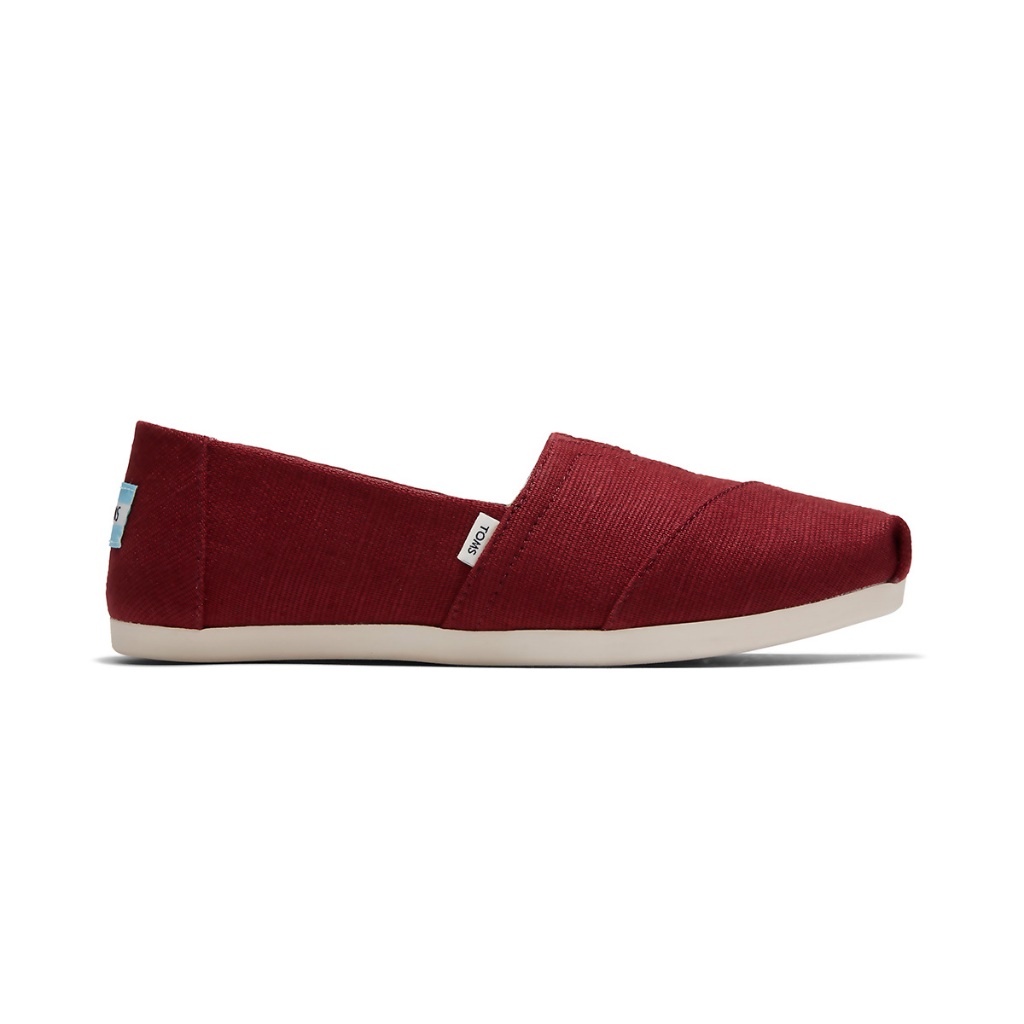 TOMS Alpargata Women Black Cherry Heritage Canvas Shopee Philippines